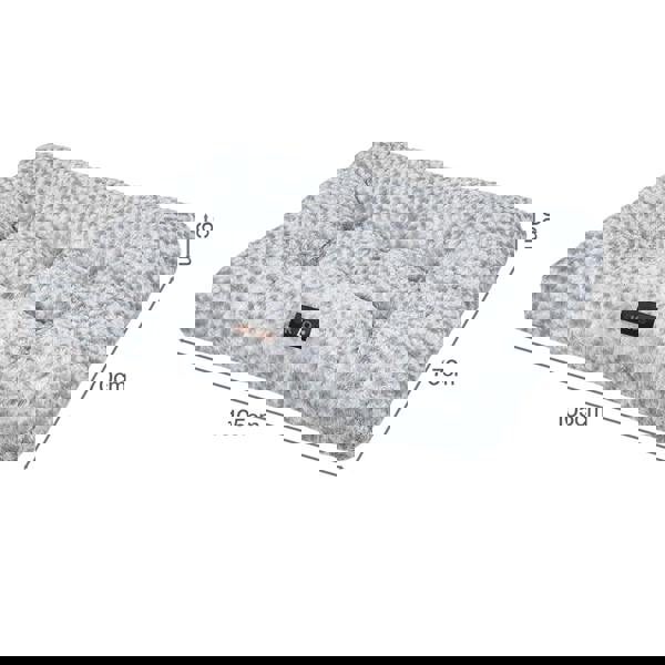 SKYLOS Large Dog Bed Plush Soft Rose Velvet Non-Slip Pet Crate Keneel Mat 3XL