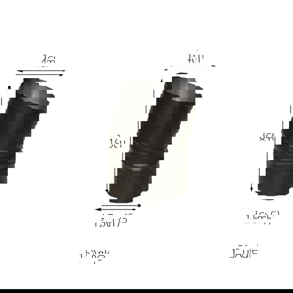  Royal Fire™ Flue Pipe 15 Degree Elbow Bend for 5" inch (125mm)