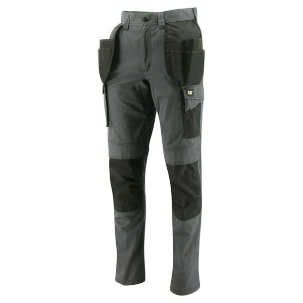 Caterpillar Mens Essentials Stretch Work Trousers - Dark Shadow/Black