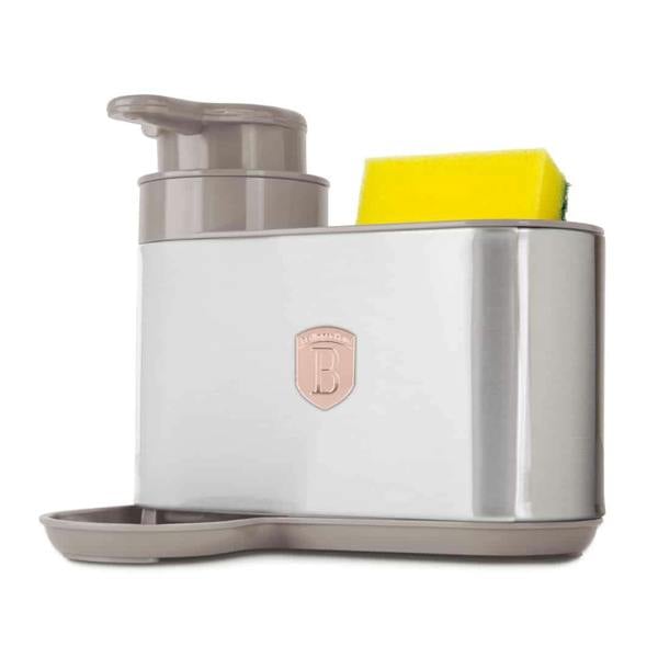 Soap Dispenser, 2-in-1 with Sponge Holder | Matt Taupe | Berlinger Haus BH8930