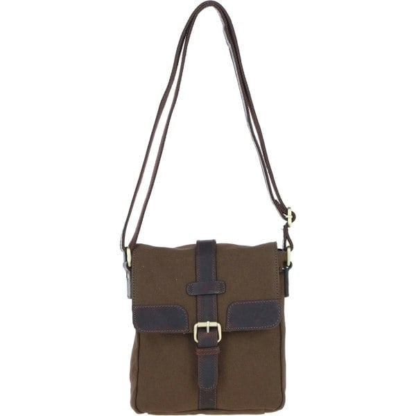 Premium Leather X Canvas Flight Bag: fen-753