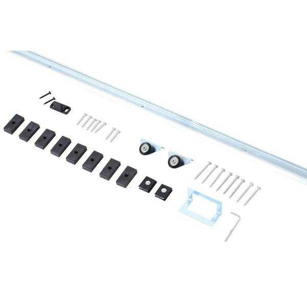 Bobobiy 6FT Modern Sliding Barn Door Closet Hardware Track Kit Track System Unit for Single Wooden Door