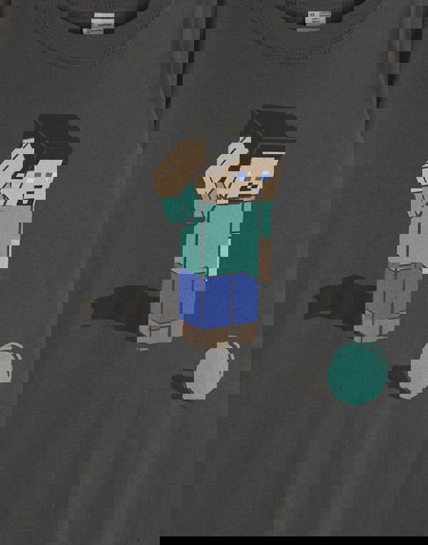 Minecraft Boys Black Short Sleeved T-Shirt