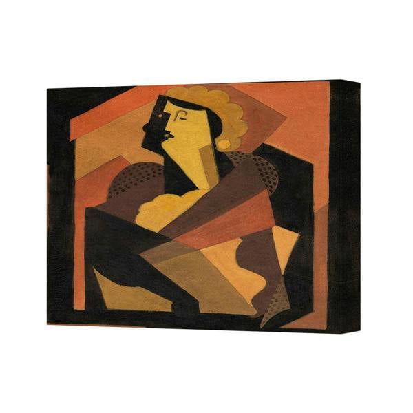 Benjamin Tate Design Abstract Cubist Canvas Wall Art Print Warm Geometric Figure 2304