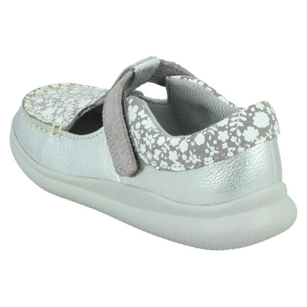 Clarks Girls Clarks Casual T-Bar Shoes Cloud Rosa
