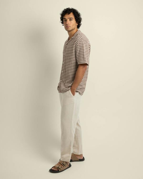 Larsson & Co Torben -Textured Check Short Sleeve Shirt