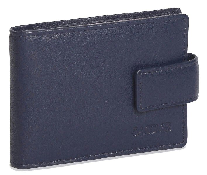 SADDLER Robyn Compact Leather Card Wallet – Handmade by Saddler | RFID Protected & Gift Boxed - Peacoat Blue