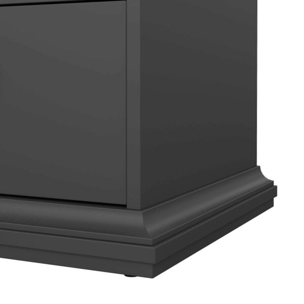 Wyld Haus Osaka Farmhouse Dark Grey Wooden Chest 6 Drawers