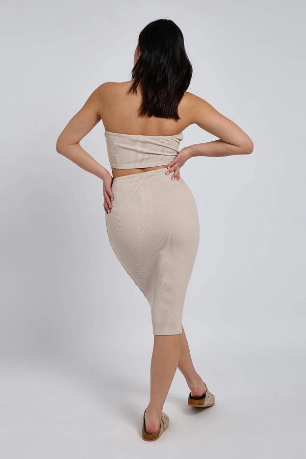 Urban Bliss Cable Rib Co-ord Midi Skirt