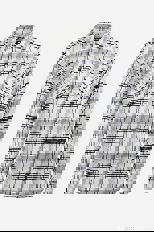 Men's Borg Lined Plaid Check Shacket