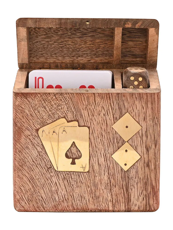 Harvey Makin Pack of Playing Cards & Dice In Wooden Box