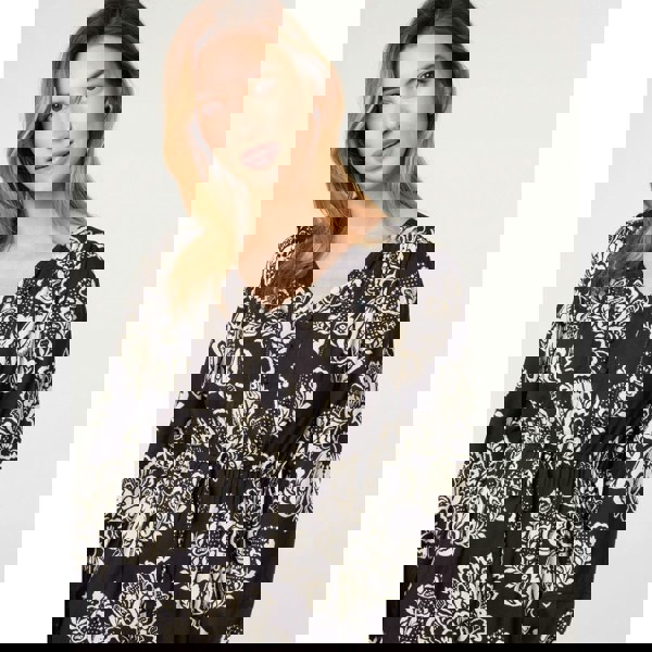 Blue Vanilla Button Front Midi Dress