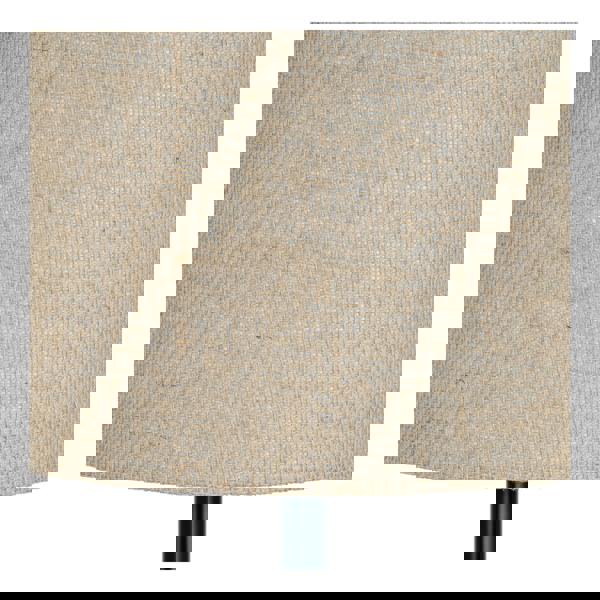 Hill Interiors Cannon Hessian Lamp - Black - 