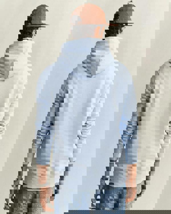 GANT Mens Regular Fit Shield Logo Pullover Hoodie - 457 Fresh Blue