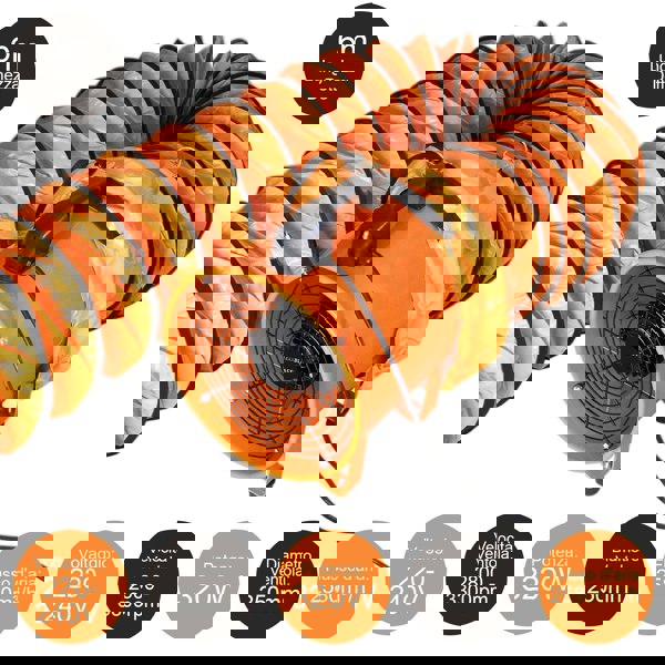 MAXBLAST Dust Extractor 250mm 320W with 6m Duct