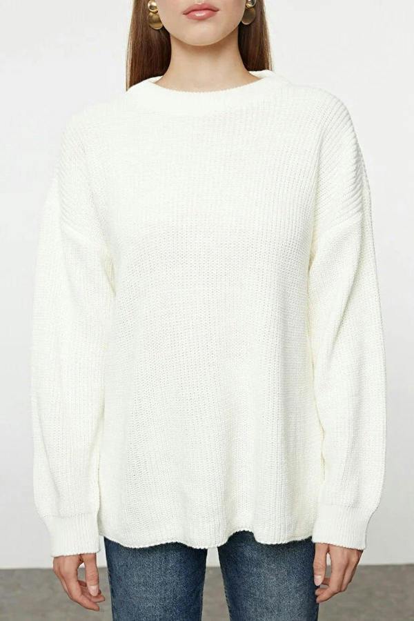 WOVCOR Ribbed Soft Textured Knit Sweater