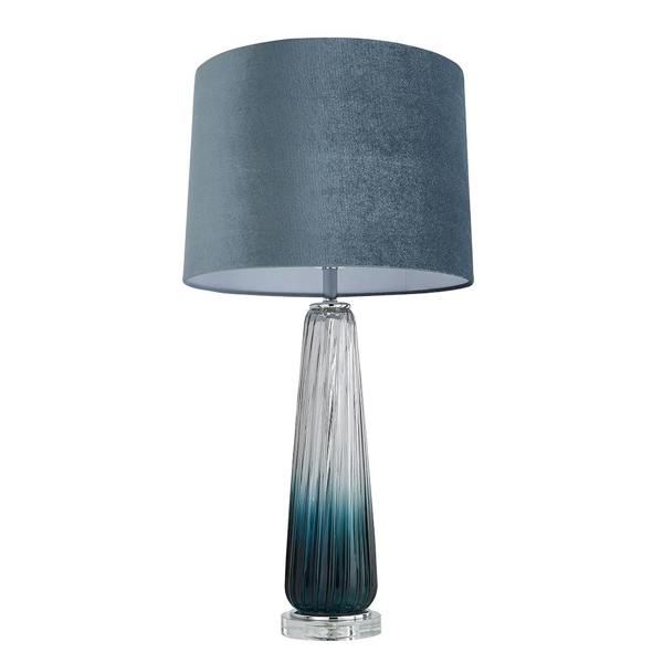 Pagazzi Lighting Alura Tapered Blue Ombre Glass Table Lamp