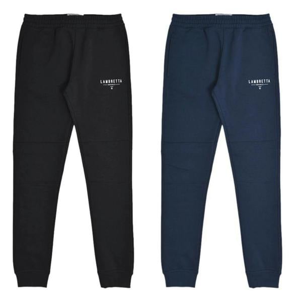 Lambretta Mens Classic Logo Gym Sports Casual Fleece Joggers