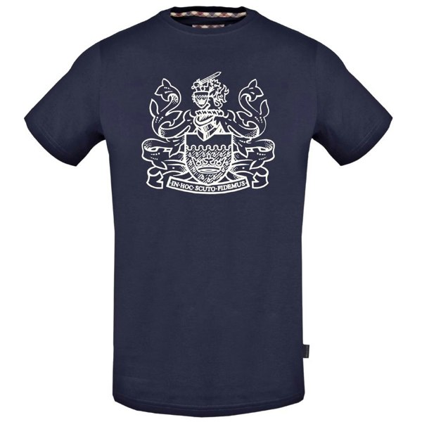 Aquascutum Aldis Crest T-Shirt - Navy Blue