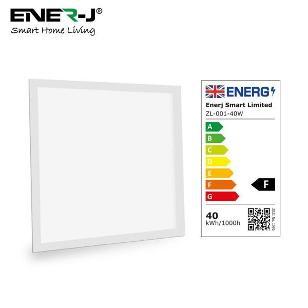 ENER-J 60x60 Slim Backlit LED Panel with CCT switch, Flicker Free Driver (2pc Pack)