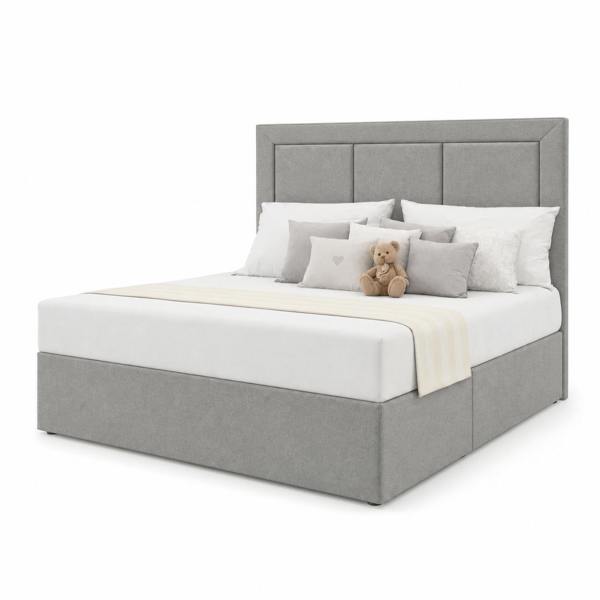 Great British Beds Panama Divan Bed - Silver Plush