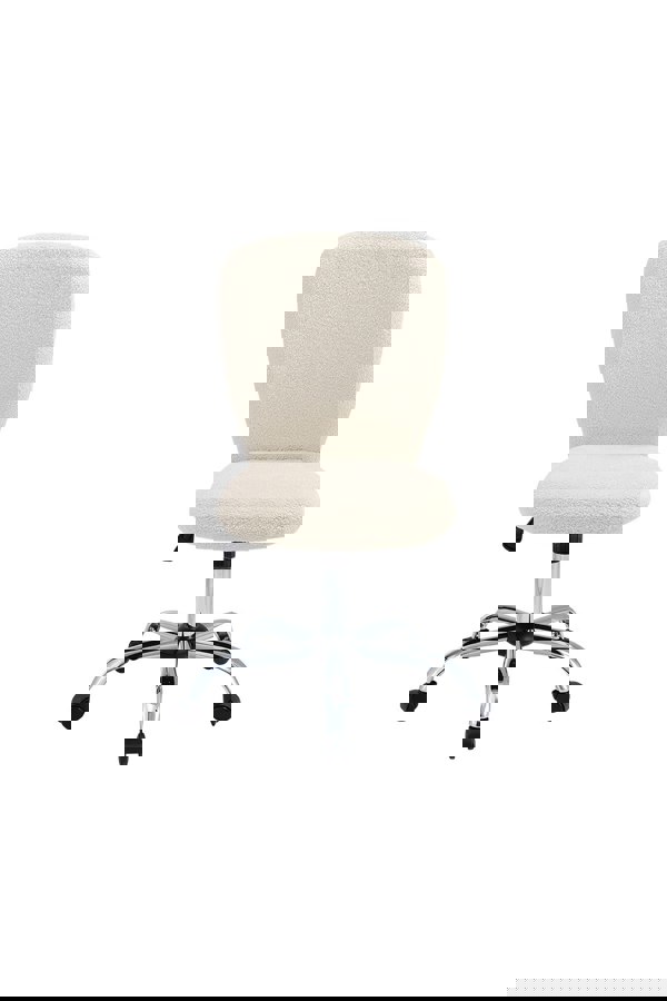 Living and Home Super Comfy Plush Office Chair with Wheels