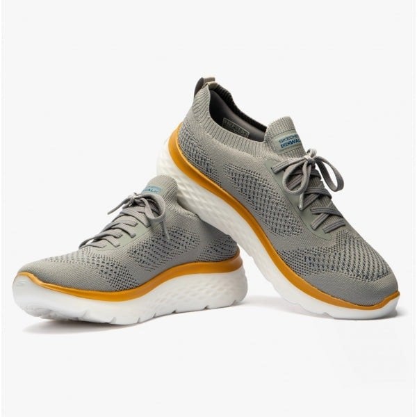 Skechers 216083/GRY GO WALK HYPER BURST -MARITIME Mens Trainers Grey/Light Blue