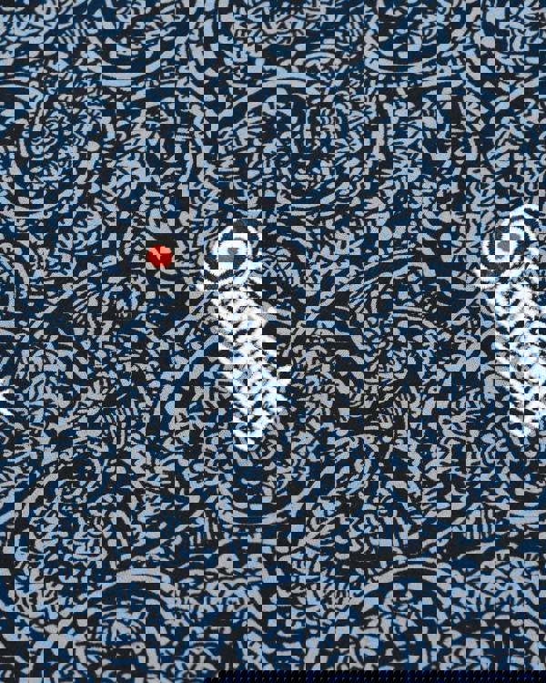 Lambretta Mens Classic Paisley Tonal Mod Retro Ska Casual Polo