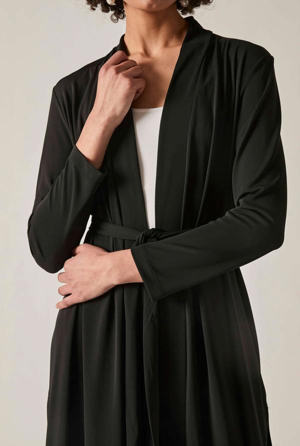 James Lakeland Black Jersey Longline Cardigan
