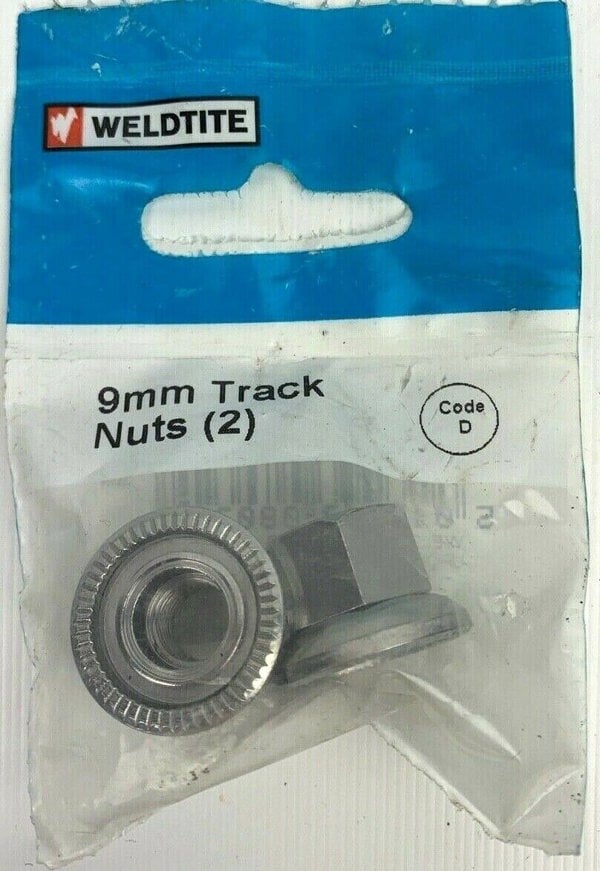 Weldtite Bicycle 9mm Track Nuts x 2 154613459255