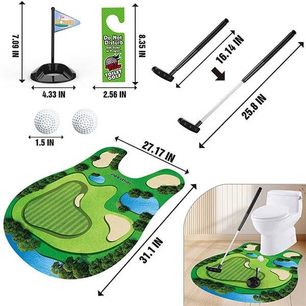 Leaper Funny Mini Golf Toy Set for Toilet Scene