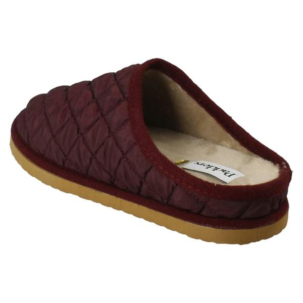 Padders Ladies Padders Quilted Design Slip On Extra Wide Mule Slippers Thetis