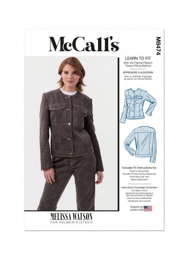McCalls 8474 Paper Sewing Pattern – Women's Jacket, Intermediate