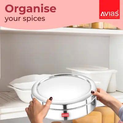 Avias SS Utensils - Avias Spice Box Elegant SS (Medium)