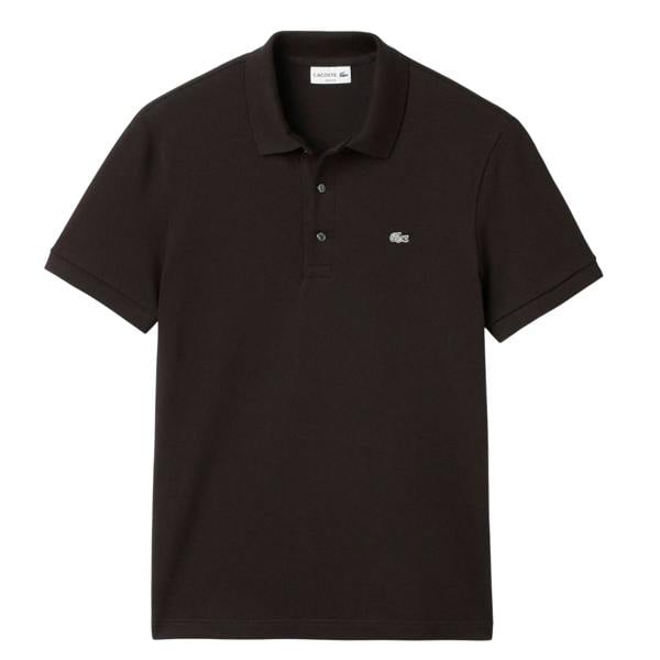 Lacoste Mens Piqué Stretch Slim Polo Shirt - Black - 