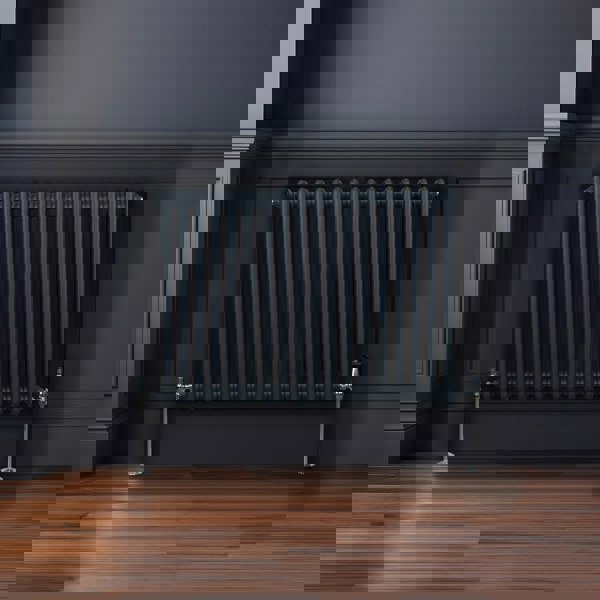 Monstershop Traditional 2 Column Radiator - 600 x 832mm - Anthracite Grey