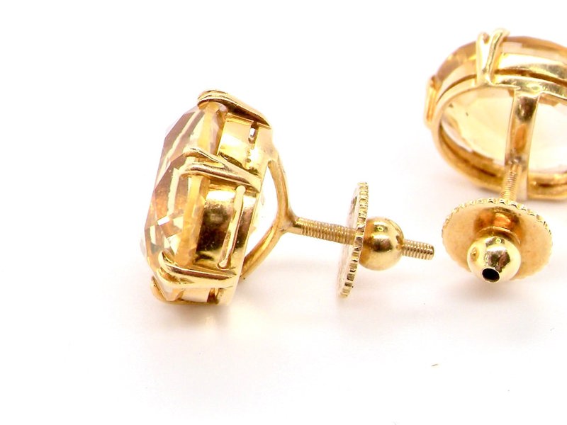 vintage yellow citrine earrings