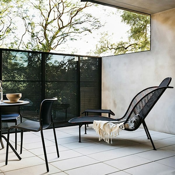 Weilai Concept Kaczynski Metal Garden Chair, Outdoor Lounge Chair