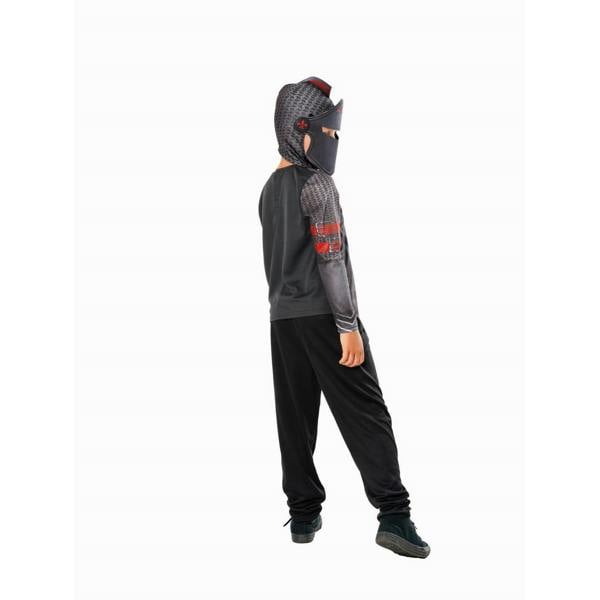 Bristol Novelty Childrens/Kids Black Knight Costume Set - Black/Grey/Red - 