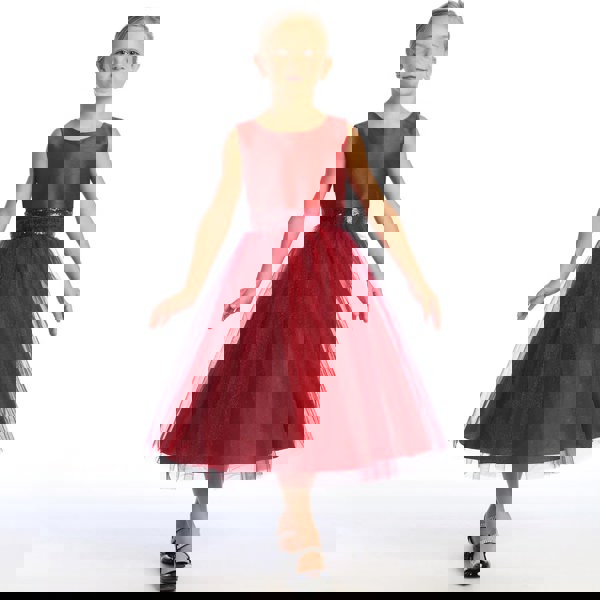 Young girl wearing sequin dress