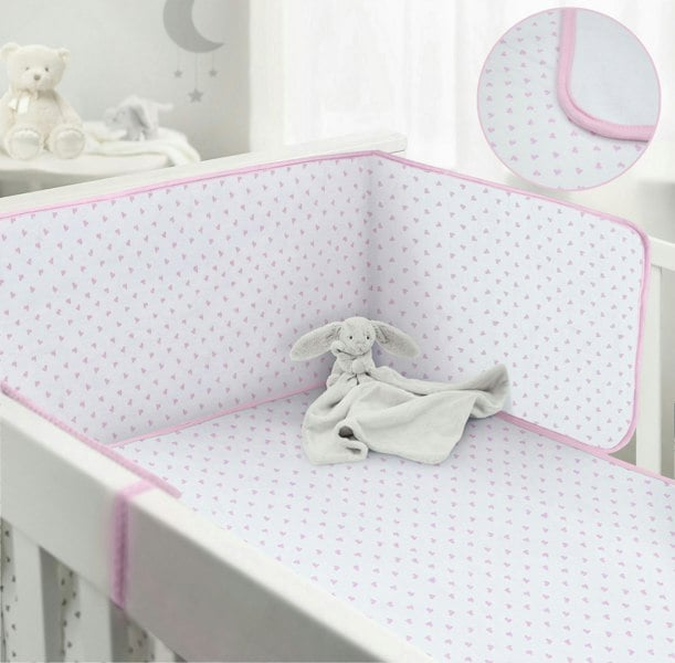 My Little World Pink Heart Coverlet - 100cm x 120cm