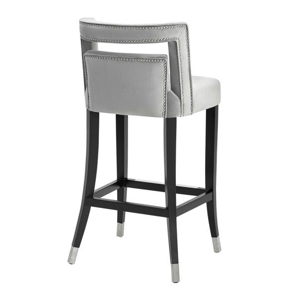 Furniture Edit Hart Grey Velvet Counter Bar Stool