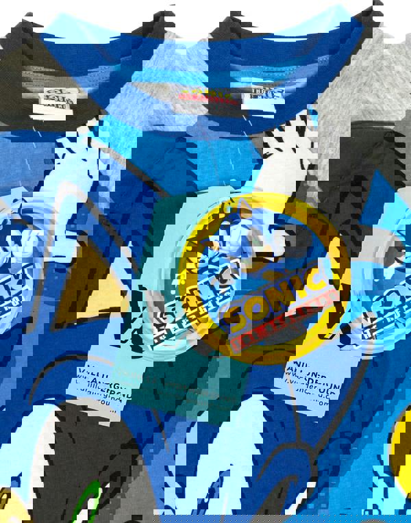 Sonic the Hedgehog Unisex Kids Blue 3D Applique Long Sleeve Long Leg Pyjama Set