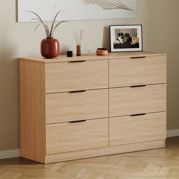 Vida Designs Trega 6 Drawer Chest, Black