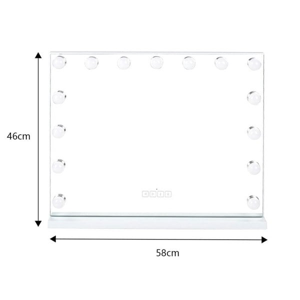Hollywood LED Vanity Mirror with Bluetooth White Living and Home
