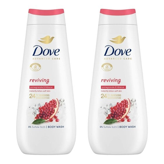 Dove Advanced Care Reviving Body Wash 24H Renewing Micromoisture, 2x400ml