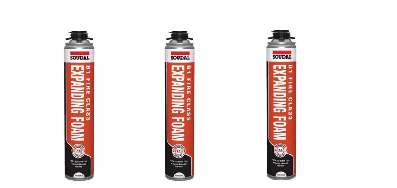 Soudal B1 Fire & Acoustic PU Foam Gun Grade 750ml