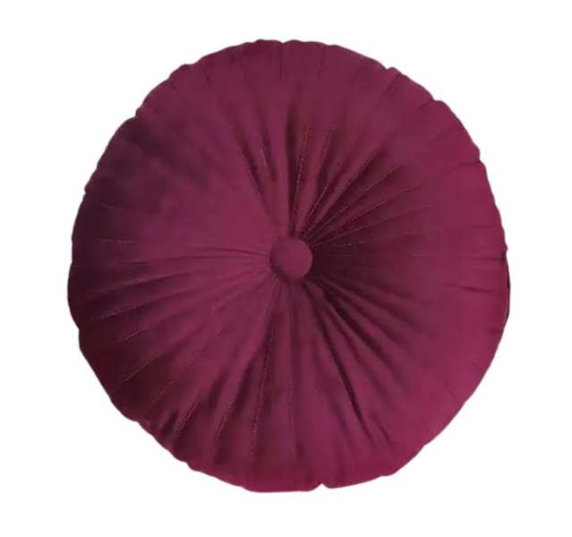 ANYHOUZ Pleated Round Pillow with Soft Cushion Filling