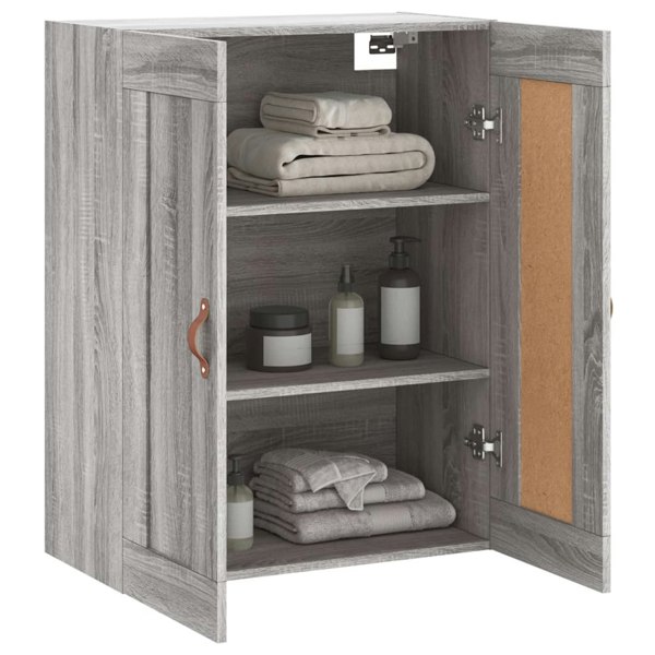 Berkfield Wall Mounted Cabinet Grey Sonoma 69.5x34x90 cm Engineered Wood