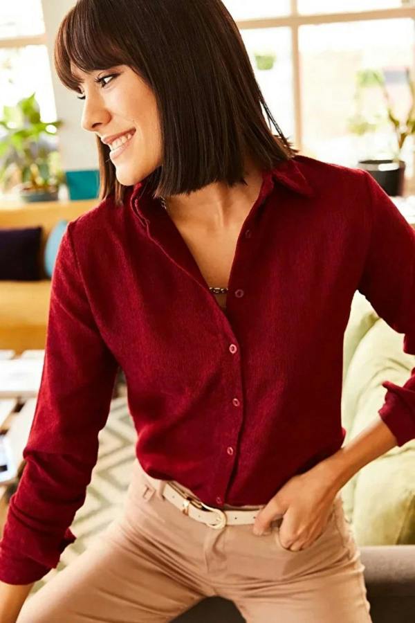 Hoxton Gal Fine Ribbed Corduroy Shirt